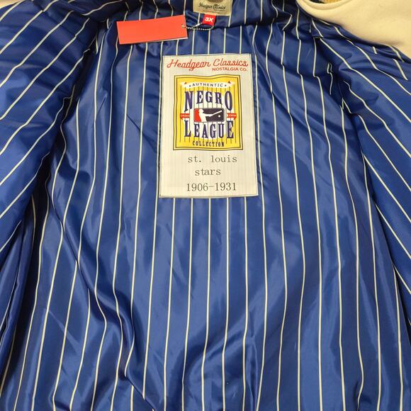 HeadGear Classics. Sz 3XL St. Louis Stars Distressed Wool Varsity Jacket - Picture 4 of 14